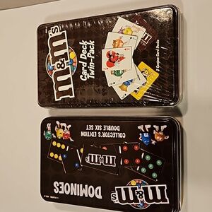 New M&M Dominoes and Card Deck Twin Pack Custom Cards